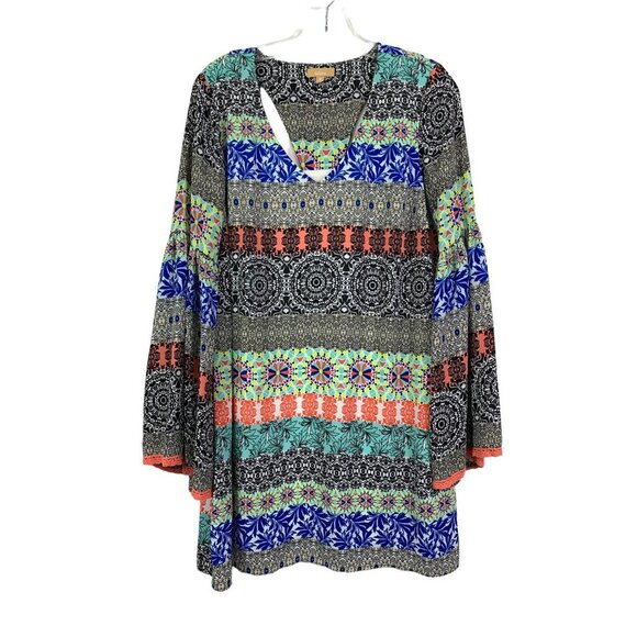 Takara Women's Multicolored Multi-Patterned Dress - Picture 1 of 5